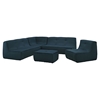 Align 5 Pieces Upholstered Sectional Sofa Set - Azure - EEI-1015-AZU-SET