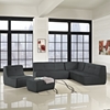 Align 5 Pieces Upholstered Sectional Sofa Set - Charcoal - EEI-1015-CHA-SET