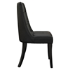 Noblesse Dining Leatherette Side Chair - Black - EEI-1039-BLK