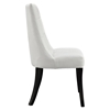 Noblesse Leatherette Dining Chair - Wood Legs, White (Set of 4) - EEI-1678-WHI