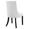 Noblesse Leatherette Dining Chair - Wood Legs, White (Set of 4) - EEI-1678-WHI