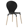 Path Dining Chair - Wood Legs, Black (Set of 4) - EEI-1369-BLK