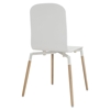 Stack Dining Wood Side Chair - White - EEI-1054-WHI