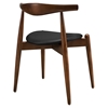 Stalwart Dining Side Chair - Wood Frame, Dark Walnut, Black (Set of 2) - EEI-1377-DWL-BLK