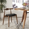 Stalwart Dining Side Chair - Dark Walnut, Black - EEI-1080-DWL-BLK