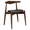 Stalwart Dining Side Chair - Dark Walnut, Black - EEI-1080-DWL-BLK