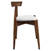 Stalwart Dining Side Chair - Wood Frame, Dark Walnut, White (Set of 2) - EEI-1377-DWL-WHI