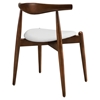 Stalwart Dining Side Chair - Dark Walnut, White - EEI-1080-DWL-WHI