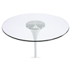 Lippa 40" Glass Top Dining Table - EEI-1082-CLR