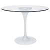Lippa 40" Glass Top Dining Table - EEI-1082-CLR