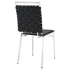 Fuse Leather Look Dining Side Chair - Black - EEI-1106-BLK