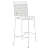 Fuse Leather Look Bar Stool - White - EEI-1107-WHI
