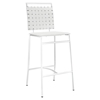 Fuse Leather Look Bar Stool - White - EEI-1107-WHI