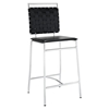 Fuse Leather Look Counter Stool - Black - EEI-1108-BLK