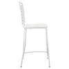 Fuse Leather Look Counter Stool - White - EEI-1108-WHI