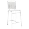 Fuse Leather Look Counter Stool - White - EEI-1108-WHI
