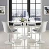 Lippa 60" Wood Top Dining Table - Oval, White - EEI-1121-WHI
