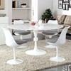 Lippa 60" Artificial Marble Dining Table - White - EEI-1133-WHI