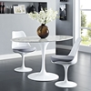 Lippa 54" Oval Shaped Dining Table - Artificial Marble Top - EEI-1134-WHI