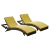 Peer Outdoor Patio Chaise Lounge (Set of 2) - EEI-1172-BRN