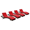 Peer Patio Chaise Lounge (Set of 4) - EEI-1176-BRN