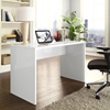 Bridge Office Desk - White - EEI-1186-WHI