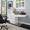 Warp 3 Drawers Office Desk - White - EEI-1188-WHI