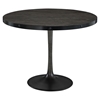 Drive Wood Top Dining Table - Round, Pedestal, Black - EEI-1197-BLK-SET