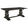Column Wood Rectangular Dining Table - Black - EEI-1199-BLK