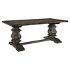 Column Wood Rectangular Dining Table - Brown - EEI-1199-BRN