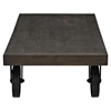 Garrison Wood Top Coffee Table - Rectangle, Casters, Black - EEI-1206-BLK