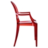 Casper Polycarbonate Dining Armchair - Red (Set of 4) - EEI-1769-RED