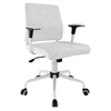 Lattice Leatherette Office Chair - Adjustable Height, Swivel, Armrest - EEI-1247