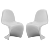 Slither Kids Chair - High Back, White (Set of 2) - EEI-1252-WHI