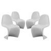 Slither Kids Chair - White, High Back (Set of 4) - EEI-1253-WHI
