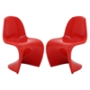 Slither Dining Side Chair - Red (Set of 2) - EEI-1254-RED