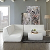 Align 4 Pieces Bonded Leather Sectional Sofa Set - White - EEI-1285-WHI