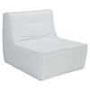 Align Bonded Leather Chair and Ottoman Set - White - EEI-1287-WHI