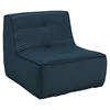 Align Upholstered Armless Chair and Ottoman Set - Azure - EEI-1290-AZU