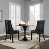 Noblesse Leatherette Dining Chair - Black (Set of 2) - EEI-1298-BLK