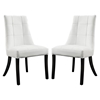 Noblesse Leatherette Dining Chair - White (Set of 2) - EEI-1298-WHI