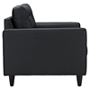 Empress 2 Pieces Armchair and Sofa Set - Black - EEI-1311-BLK