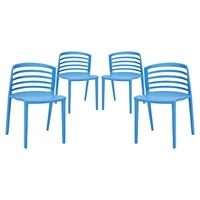 Curvy Backrest Dining Chair (Set of 4)