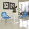 Stencil Dining Side Chair - Blue, Stackable (Set of 2) - EEI-1317-BLU