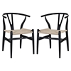 Amish Dining Armchair - Black (Set of 2) - EEI-1319-BLK