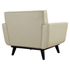 Engage Bonded Leather Armchair - Tufted, Beige - EEI-1336-BEI