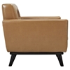 Engage Bonded Leather Armchair - Tufted, Tan - EEI-1336-TAN