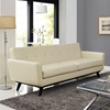 Engage Bonded Leather Sofa - Tufted, Beige - EEI-1338-BEI