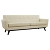 Engage Bonded Leather Sofa - Tufted, Beige - EEI-1338-BEI