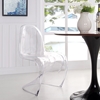Slither Acrylic Dining Side Chair - Clear - EEI-1339-CLR